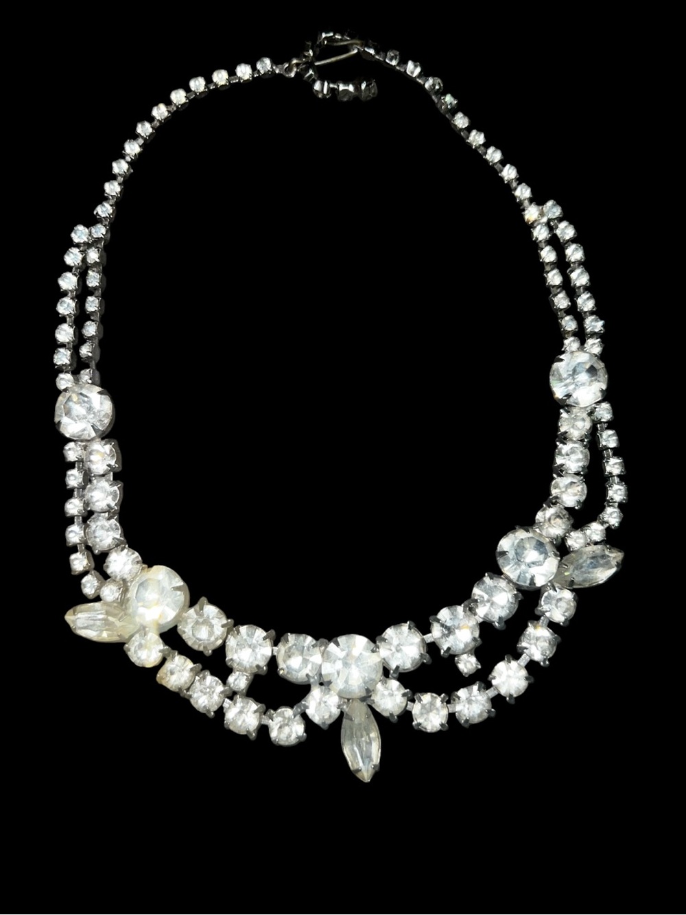 Vintage Chunky Silver Tone Necklace